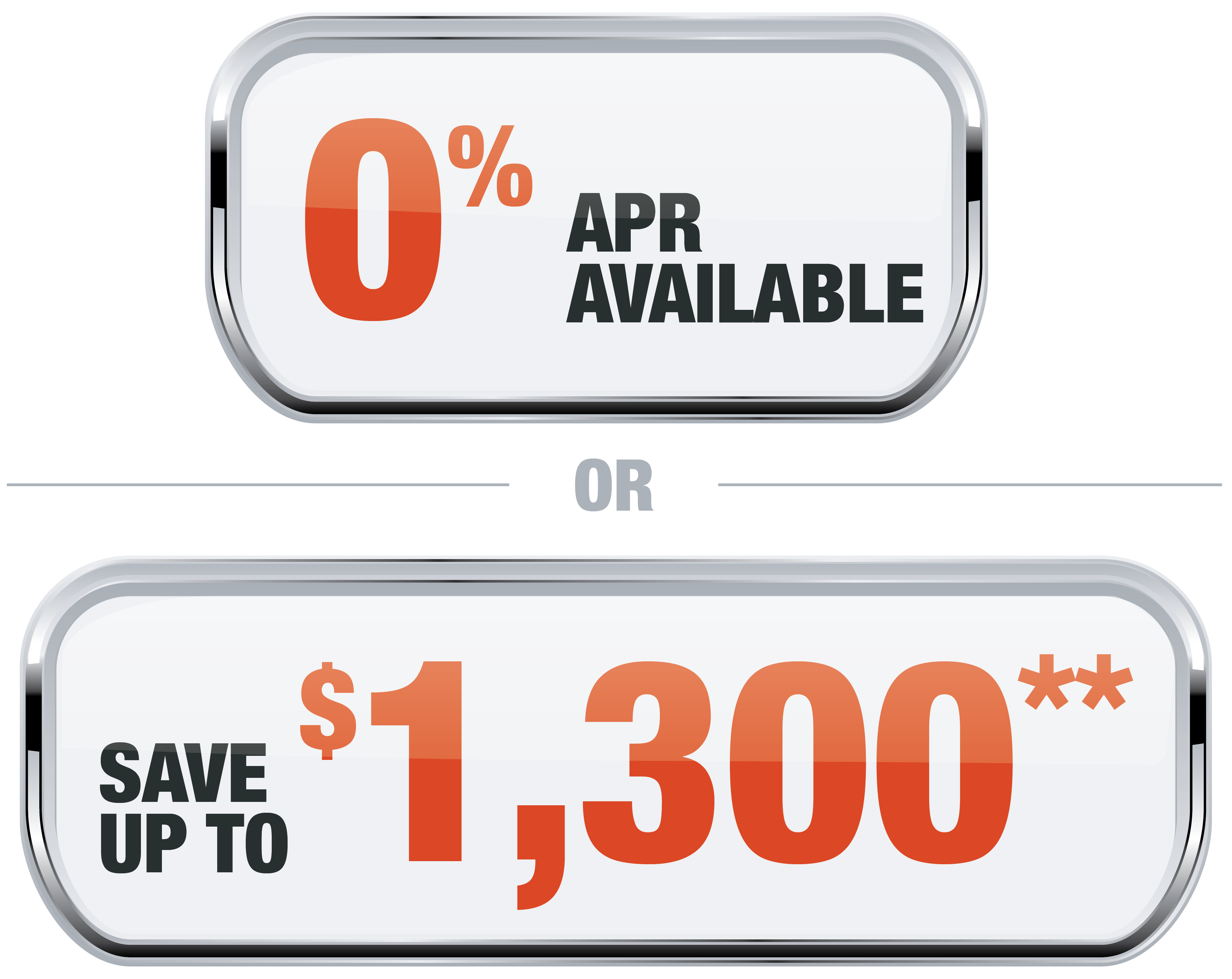 0 apr or save 1300 Offer Badge